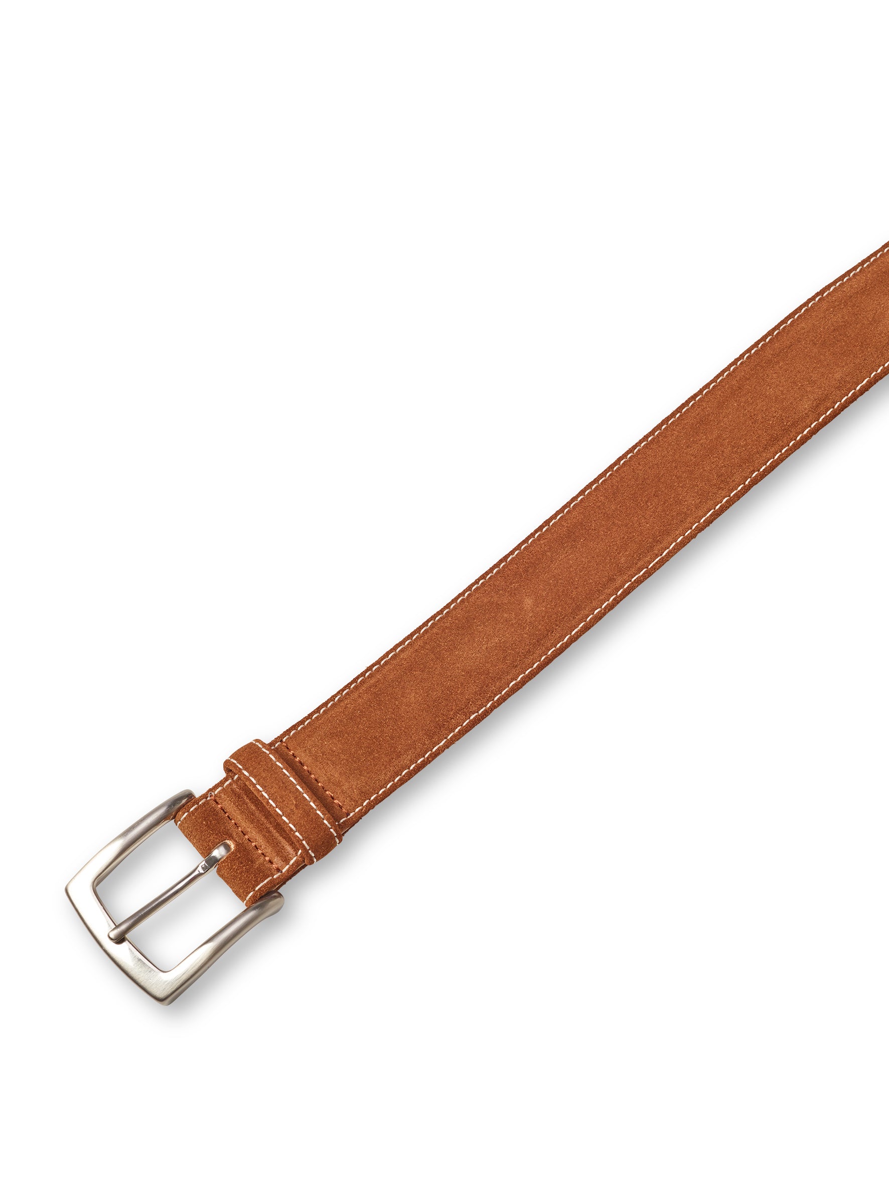 Cognac-colored velour belt